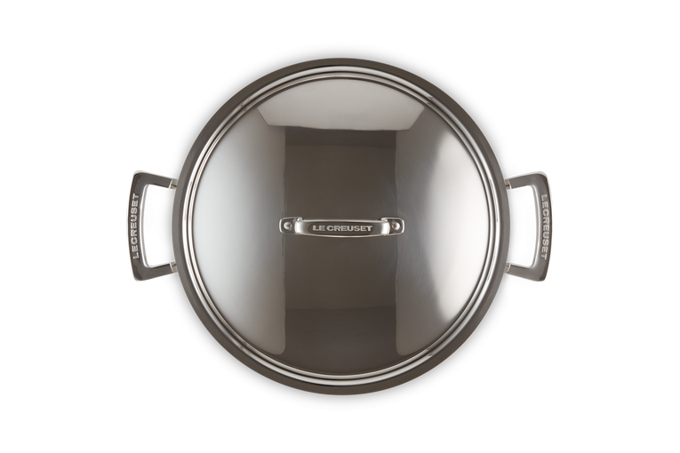 3-ply Stainless Steel Shallow Casserole with Lid