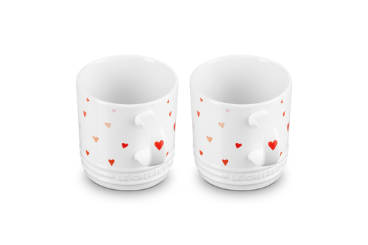 Stoneware Set of 2 Hearts Mugs