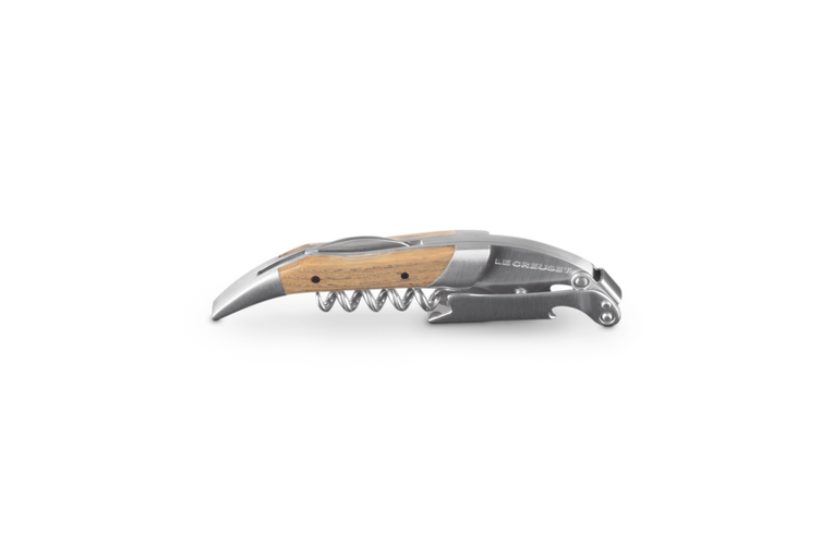 Premium Waiter's Corkscrew with Oak Wood Handle