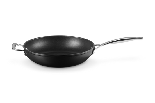 Toughened Non-Stick Deep Frying Pan with Helper Handle