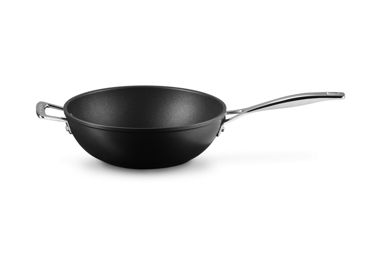 Toughened Non-Stick Stir-Fry Pan with Helper Handle