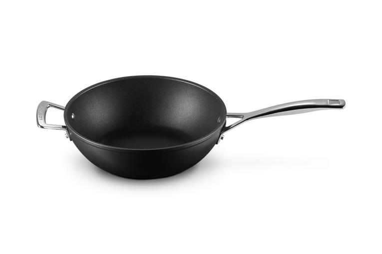 Toughened Non-Stick Stir-Fry Pan with Helper Handle