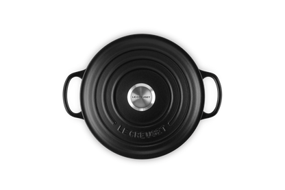 Cast Iron Round Casserole with Black Interior