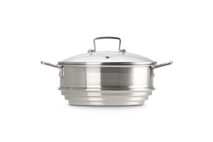 Stainless Steel Large Multi-steamer with Glass Lid