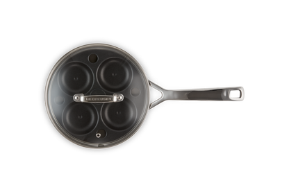 3-ply Stainless Steel Uncoated Saute Pan with Poaching Insert