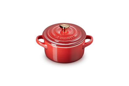 Stoneware Petite Casserole with Gold Heart Knob