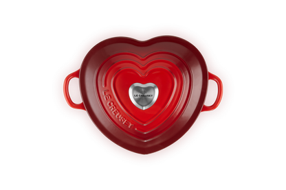 Cast Iron Heart Shaped Casserole with Heart Knob