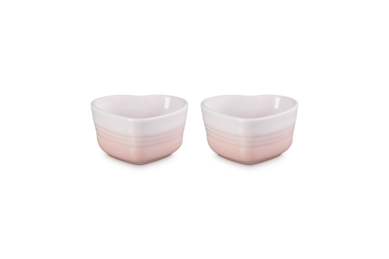 Stoneware Set of 2 Heart Ramekins