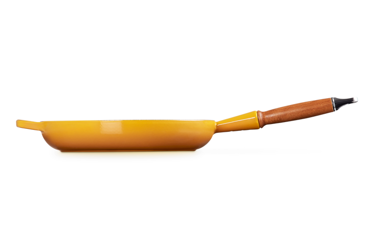 Cast Iron Frying Pan with Wooden Handle