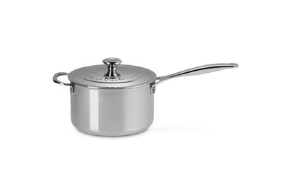 Signature Stainless Steel Saucepan with Lid and Helper Handle