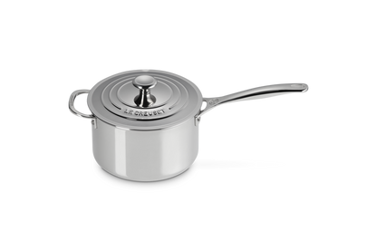 Signature Stainless Steel Saucepan with Lid and Helper Handle