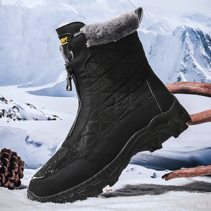 (Limited Time 70% Discount Event) Men's 2024 Winter New Wide Toe Ankle Support Orthopedic Arch Support Snow Boots Warm Waterproof Non-slip Anti-puncture Hiking Boots