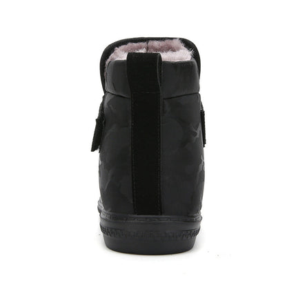 (Limited Time 70% Discount Event) Men's 2024 Winter New Warm Waterproof Non-Slip Puncture-Resistant Velcro Slip-On Snow Boots Ankle Support Orthopedic Wide Toe Arch Support Cotton Shoes