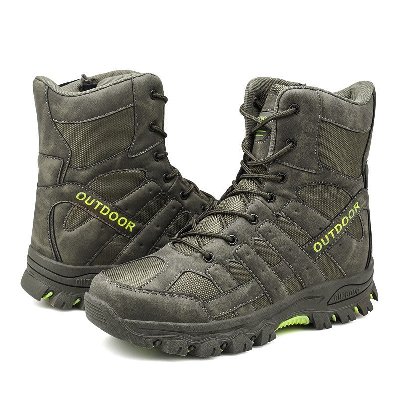 (⏰Limited Time Discount 49% off) Men's Lightweight  Breathable Durable Anti-slip Hiking Boots Combat Army Boots Work Boots
