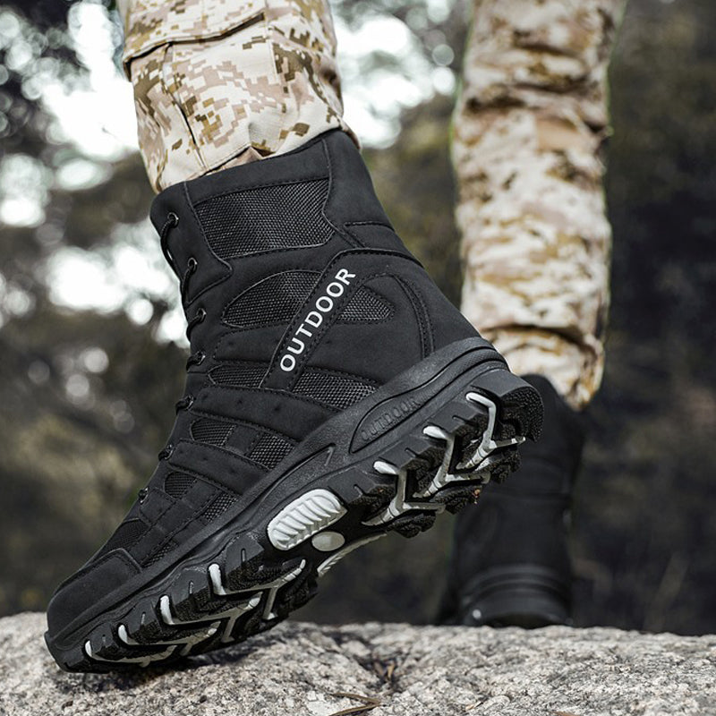 Men's Lightweight  Breathable Durable Anti-slip Hiking Boots Combat Army Boots Work Boots